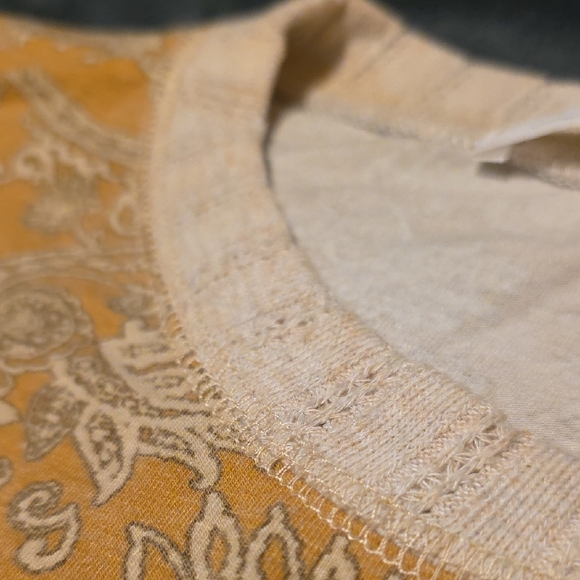 Ces Femme Mustard and Cream Paisley Top - Picture 3 of 6